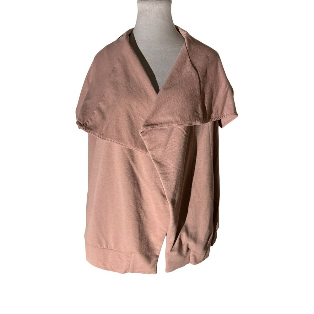 All Saints Delia Drape  Open Front Cotton Blend Sweatshirt Cardigan Size X-Small